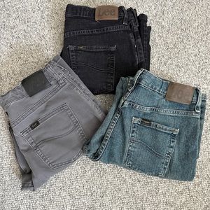 Lee Jeans 14 Husky Straight Fit Bundle - 3 Jeans 14H